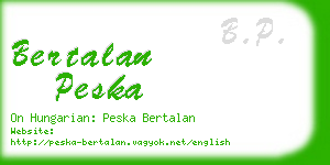 bertalan peska business card